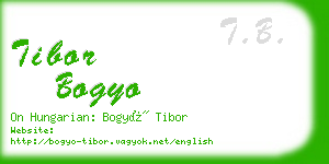 tibor bogyo business card